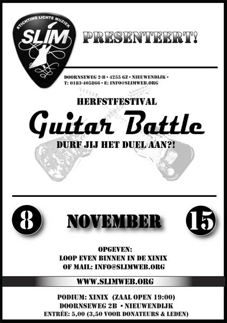 Poster Guitar Battle op het Herfstfestival 2008