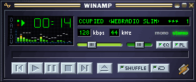 Winamp speelt WebRadio SLIM