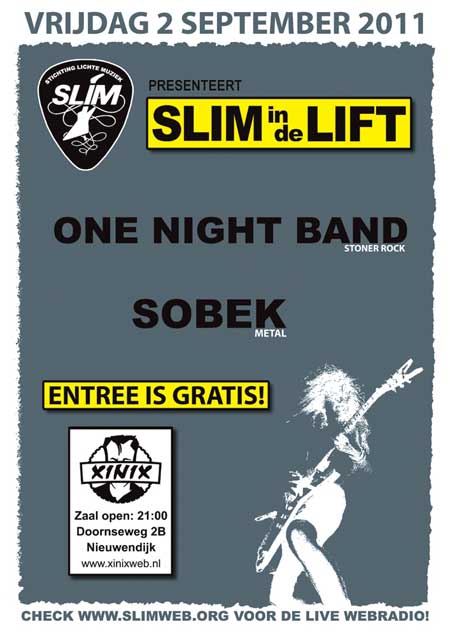 Poster SLIM In de Lift 2 september 2011