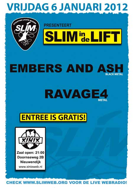 Poster SLIM In de Lift 6 januari 2012